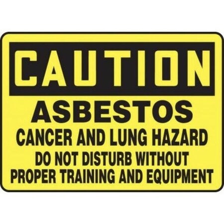 Accuform OSHA CAUTION SAFETY SIGN ASBESTOS  MCAW622XV MCAW622XV